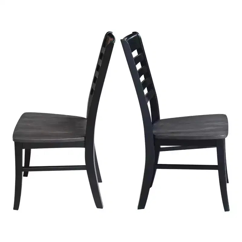 Set di 2 sedie Cosmo Roma Ladderback color carbone/nero - International Concepts