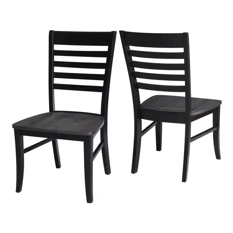 Set di 2 sedie Cosmo Roma Ladderback color carbone/nero - International Concepts