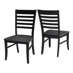Set di 2 sedie Cosmo Roma Ladderback color carbone/nero - International Concepts