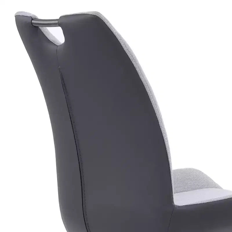 Set di 2 sedie da pranzo contemporanee Delvar in tessuto peltro - Armen Living: imbottite, struttura in legno, pulizia delle macchie
