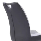 Set di 2 sedie da pranzo contemporanee Delvar in tessuto peltro - Armen Living: imbottite, struttura in legno, pulizia delle macchie