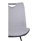Set di 2 sedie da pranzo contemporanee Delvar in tessuto peltro - Armen Living: imbottite, struttura in legno, pulizia delle macchie