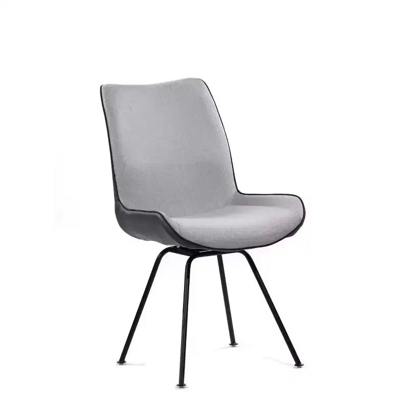 Set di 2 sedie da pranzo contemporanee Delvar in tessuto peltro - Armen Living: imbottite, struttura in legno, pulizia delle macchie