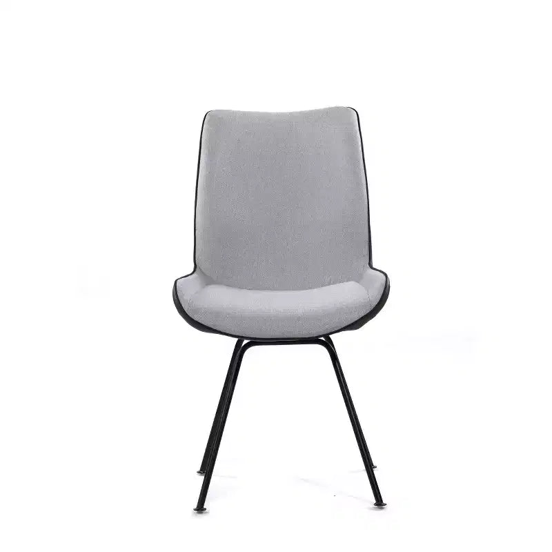Set di 2 sedie da pranzo contemporanee Delvar in tessuto peltro - Armen Living: imbottite, struttura in legno, pulizia delle macchie
