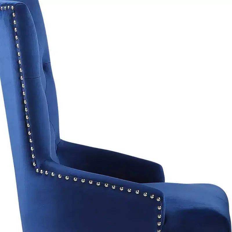 Sedia Varian 21" in tessuto blu/platino antico - Acme Furniture