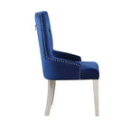 Sedia Varian 21" in tessuto blu/platino antico - Acme Furniture