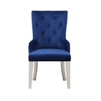 Sedia Varian 21" in tessuto blu/platino antico - Acme Furniture