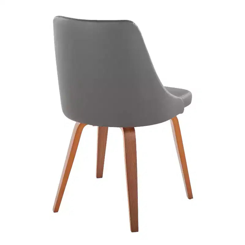 Set di 2 sedie da pranzo Marche: imbottite con bottoni trapuntati, gambe in legno - LumiSource