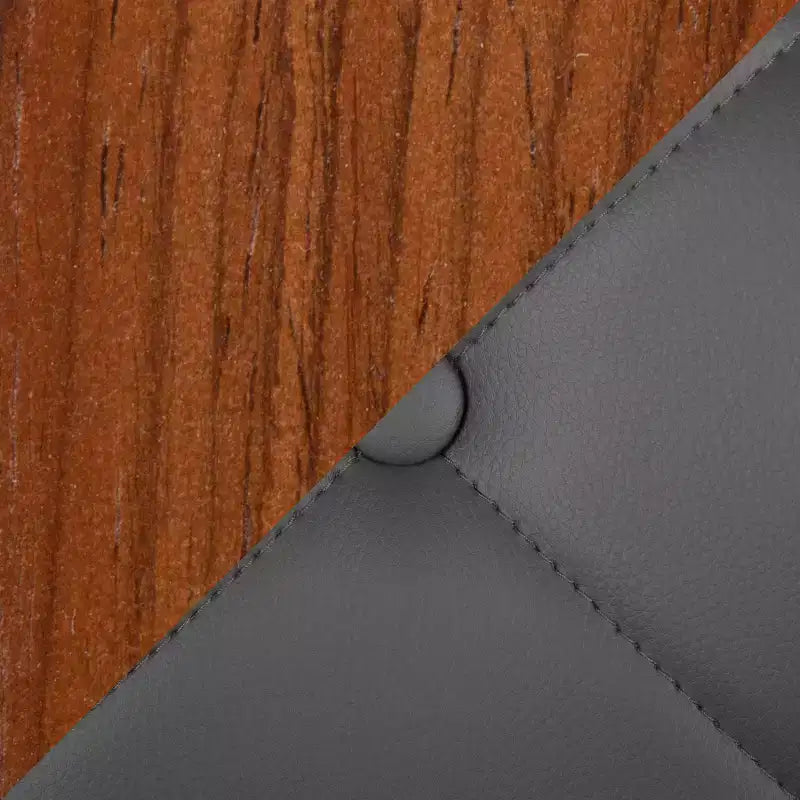 Set di 2 sedie da pranzo Marche: imbottite con bottoni trapuntati, gambe in legno - LumiSource