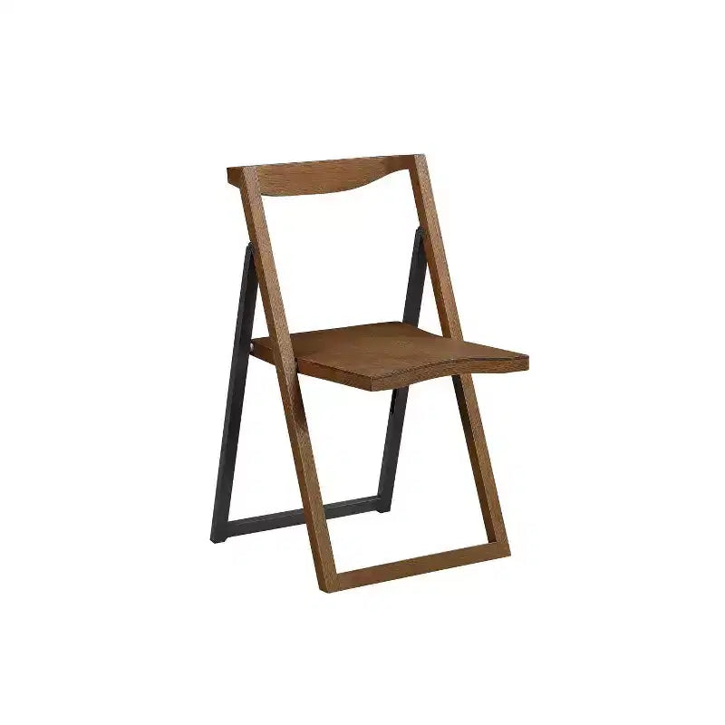 2 sedie pieghevoli Sydney Spazzola Metallica Castagno - Boraam: Stile scandinavo, Struttura in legno, Nessun assemblaggio richiesto