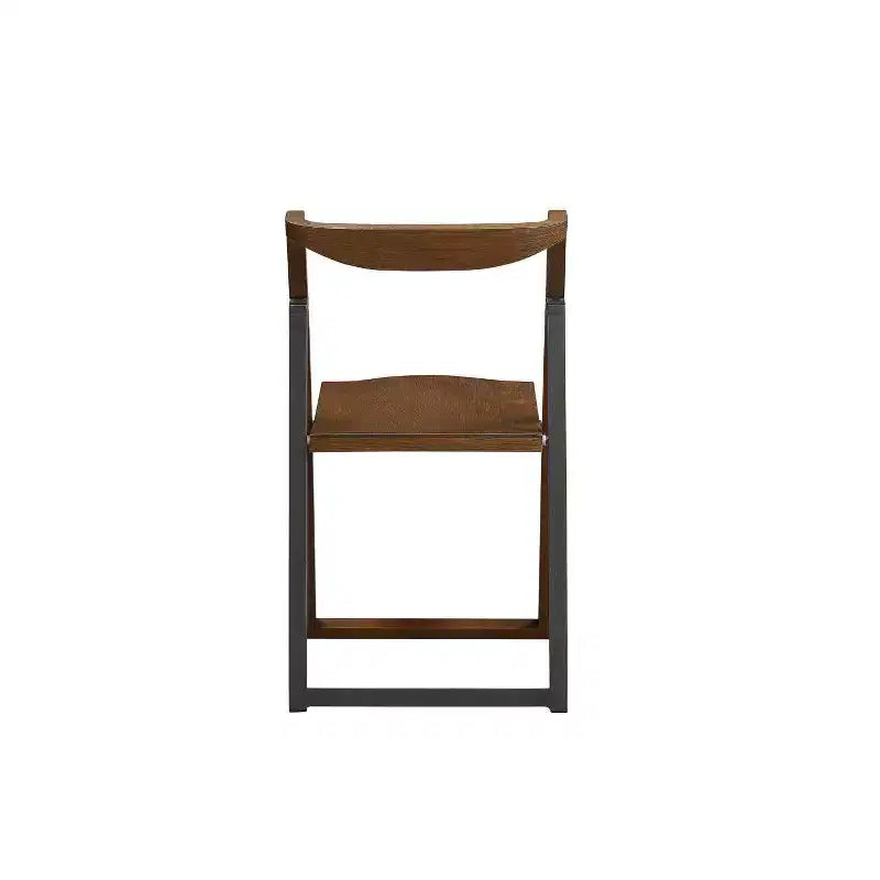 2 sedie pieghevoli Sydney Spazzola Metallica Castagno - Boraam: Stile scandinavo, Struttura in legno, Nessun assemblaggio richiesto