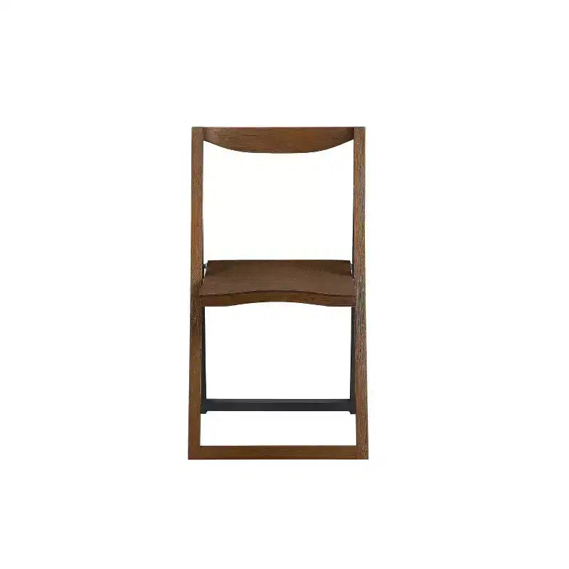 2 sedie pieghevoli Sydney Spazzola Metallica Castagno - Boraam: Stile scandinavo, Struttura in legno, Nessun assemblaggio richiesto