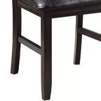 Sedia da pranzo Urbana da 23" in PU nero ed espresso - Acme Furniture: set da 2, senza braccioli, rivestimento in lino