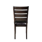 Sedia da pranzo Urbana da 23" in PU nero ed espresso - Acme Furniture: set da 2, senza braccioli, rivestimento in lino
