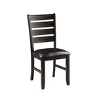 Sedia da pranzo Urbana da 23" in PU nero ed espresso - Acme Furniture: set da 2, senza braccioli, rivestimento in lino