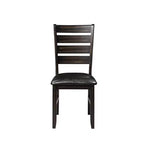 Sedia da pranzo Urbana da 23" in PU nero ed espresso - Acme Furniture: set da 2, senza braccioli, rivestimento in lino