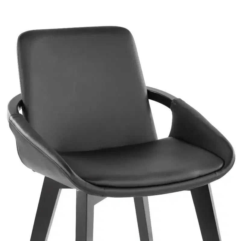 LumiSource Cosmo Sedia in Bambù Nero/PU Nero