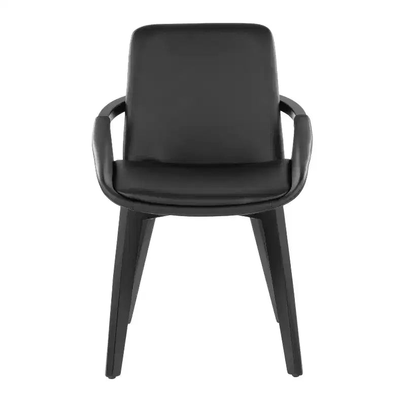 LumiSource Cosmo Sedia in Bambù Nero/PU Nero