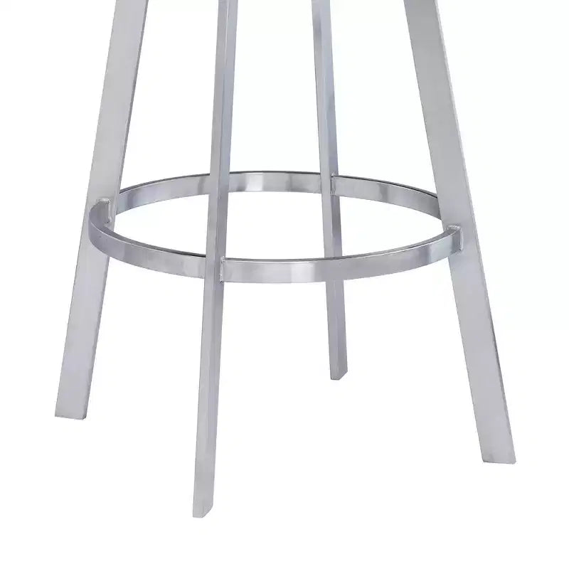 Sgabello da bar Saturn in similpelle da 26" altezza bancone: girevole, schienale basso, Armen Living