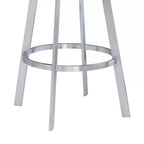 Sgabello da bar Saturn in similpelle da 26" altezza bancone: girevole, schienale basso, Armen Living