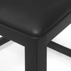 Christopher Knight Home 2 sgabelli da bar Benner Farmhouse, in legno, altezza bancone, colore nero: similpelle, gambe in legno di gomma, senza braccioli