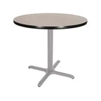 Tavolo da pranzo rotondo con base a X 30" Bennet Collection Hampden Furnishings Grigio/Grigio Nebulosa