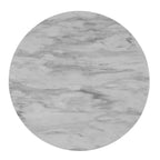 Set da pranzo Kellum contemporaneo da 5 pezzi: piano in finto marmo, sedie con borchie - miBasics