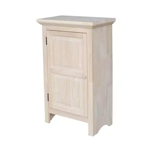36" Single Jelly Cabinet Unfinished - International Concepts: Solid Wood, 2 Shelves, Rubberwood