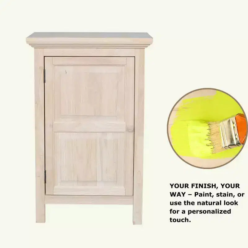 Credenza singola Jelly da 36" non finita - International Concepts: Legno massello, 2 ripiani, Legno di gomma