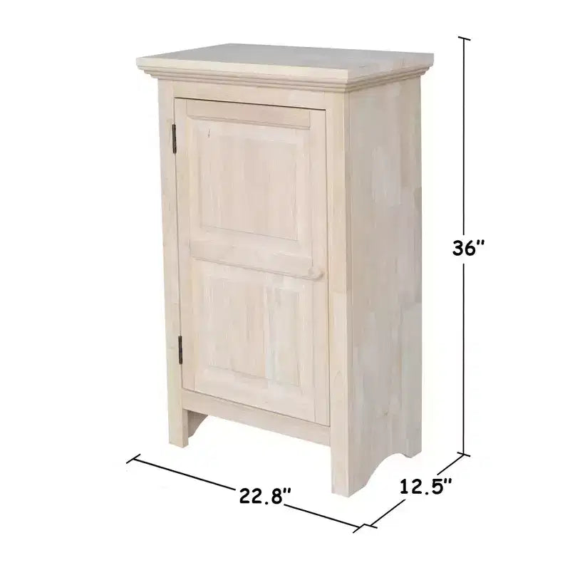 Credenza singola Jelly da 36" non finita - International Concepts: Legno massello, 2 ripiani, Legno di gomma