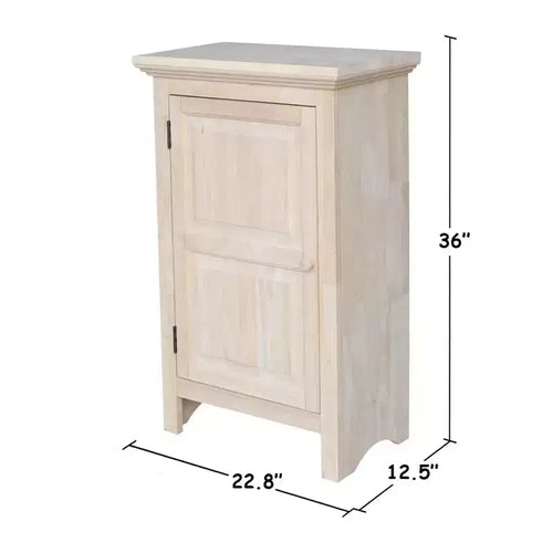 Credenza singola Jelly da 36" non finita - International Concepts: Legno massello, 2 ripiani, Legno di gomma