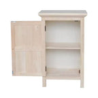 Credenza singola Jelly da 36" non finita - International Concepts: Legno massello, 2 ripiani, Legno di gomma