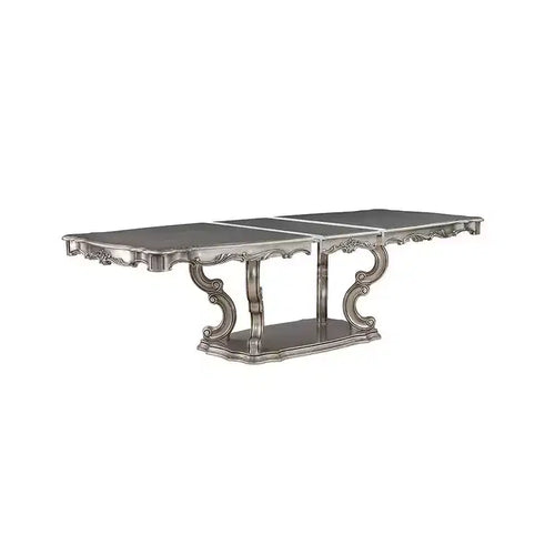 63.78" Ariadne Dining Table Antique Platinum Finish - Acme Furniture