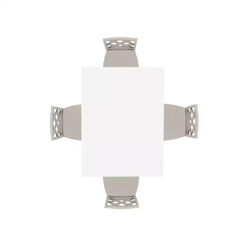 Set da pranzo rettangolare Powell Shelby 5 pezzi, altezza bancone, grigio