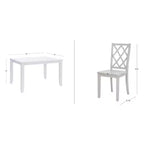 Set da pranzo rettangolare Powell Shelby 5 pezzi, altezza bancone, grigio