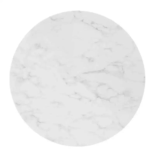 Tavolo da pranzo 36" Zinque in marmo artificiale oro/bianco - Modway: Moderno di metà secolo, non allungabile, base in metallo