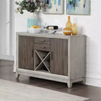 Abacus Server Alabaster/Honey - Steve Silver Co.: stile tradizionale, portabottiglie, 2 cassetti e ante