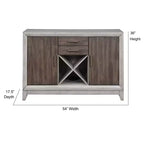 Abacus Server Alabaster/Honey - Steve Silver Co.: stile tradizionale, portabottiglie, 2 cassetti e ante