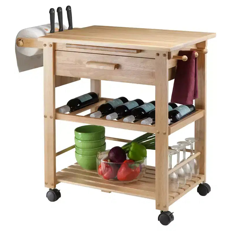 Finland Carrello da Cucina Legno/Naturale - Winsome