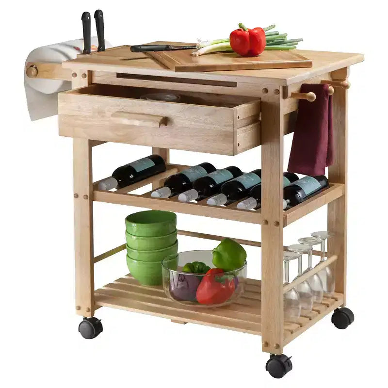 Finland Carrello da Cucina Legno/Naturale - Winsome