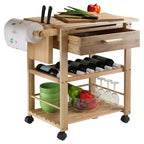 Finland Carrello da Cucina Legno/Naturale - Winsome