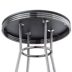 Tavolo da pub Summit altezza bancone legno/nero/cromo lucido - Winsome