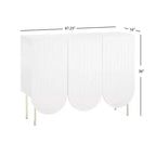 Lifestorey 3 Ante Ingrid Credenza Mid Century Moderna con Bordi Ondulati Verde Lime