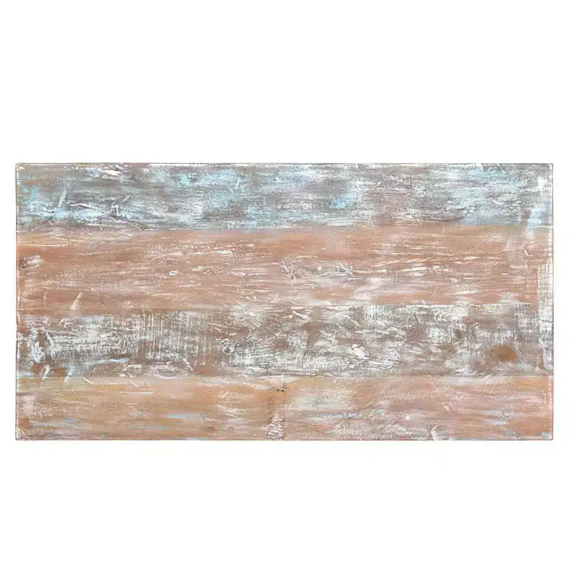 Tavolo da pranzo intagliato Driftwood riciclato 83" marrone - Timbergirl