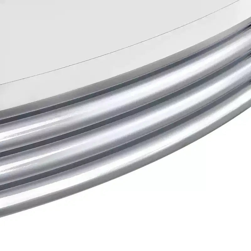 Buylateral Set da Pranzo Retrò Torrance 3 Pezzi con Sedie Imbottite e Schienale Alto Finitura Bianco/Cromo/Grigio