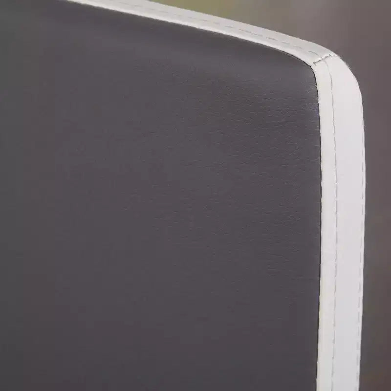 Buylateral Set da Pranzo Retrò Torrance 3 Pezzi con Sedie Imbottite e Schienale Alto Finitura Bianco/Cromo/Grigio
