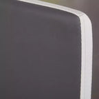 Buylateral Set da Pranzo Retrò Torrance 3 Pezzi con Sedie Imbottite e Schienale Alto Finitura Bianco/Cromo/Grigio