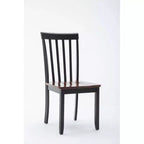 Set da pranzo Bloomington 5 pezzi nero e ciliegio - Boraam: stile tradizionale, struttura in legno di gomma, gambe affusolate, tavolo rettangolare