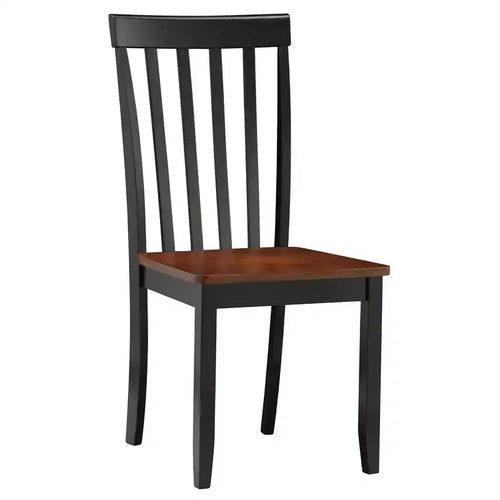 Ensemble de salle à manger Bloomington 5 pièces noir et cerisier - Boraam : style traditionnel, cadre en bois d'hévéa, pieds effilés, table rectangulaire