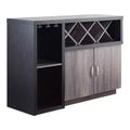 Alsco Buffet Server with Wine Rack Distressed Gray/ Light Oak - HOMES: Inside + Out